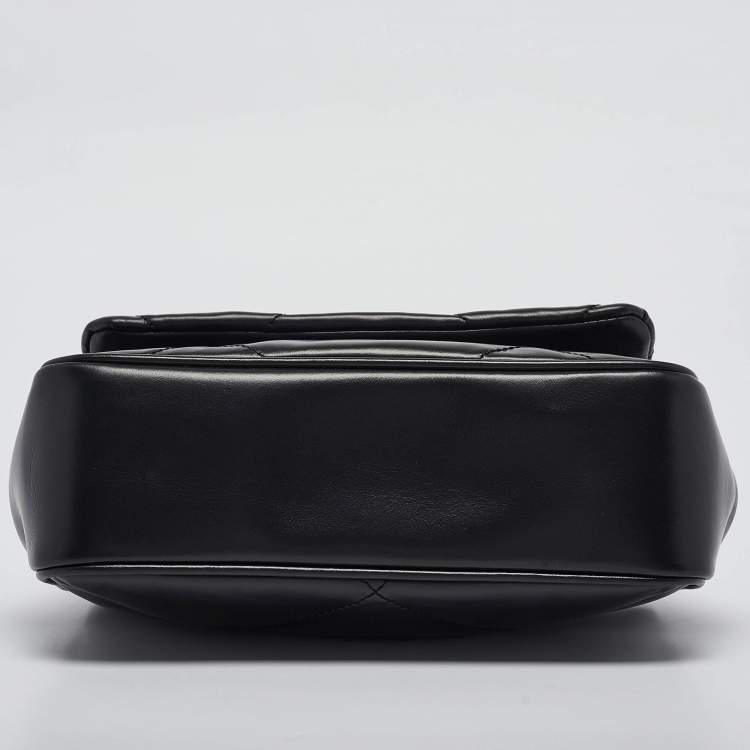 Pre Owned Tory Burch Black Quilted Leather Kira Top Handle Bag