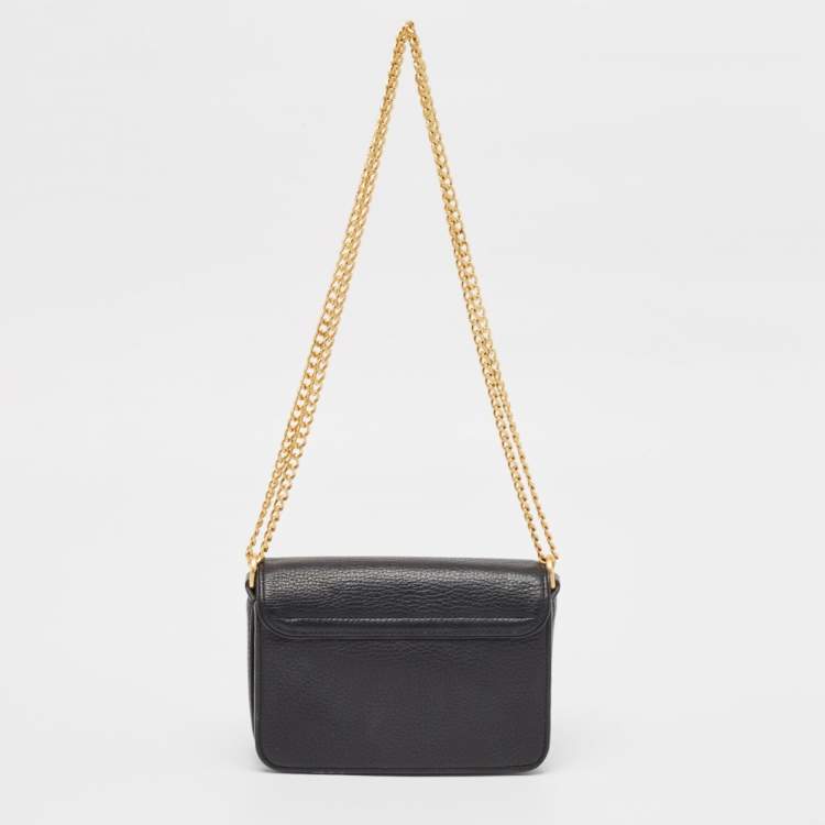 مملوكة مسبقًا Tory Burch Black Leather Mini Chelsea Shoulder Bag