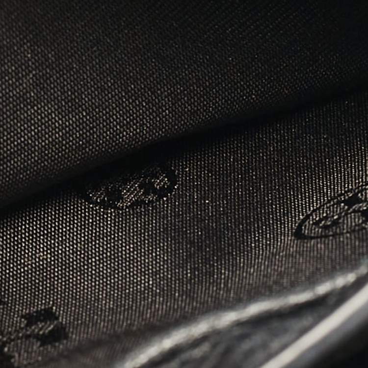 Pre Owned Tory Burch Black Leather Britten Flap Crossbody Bag