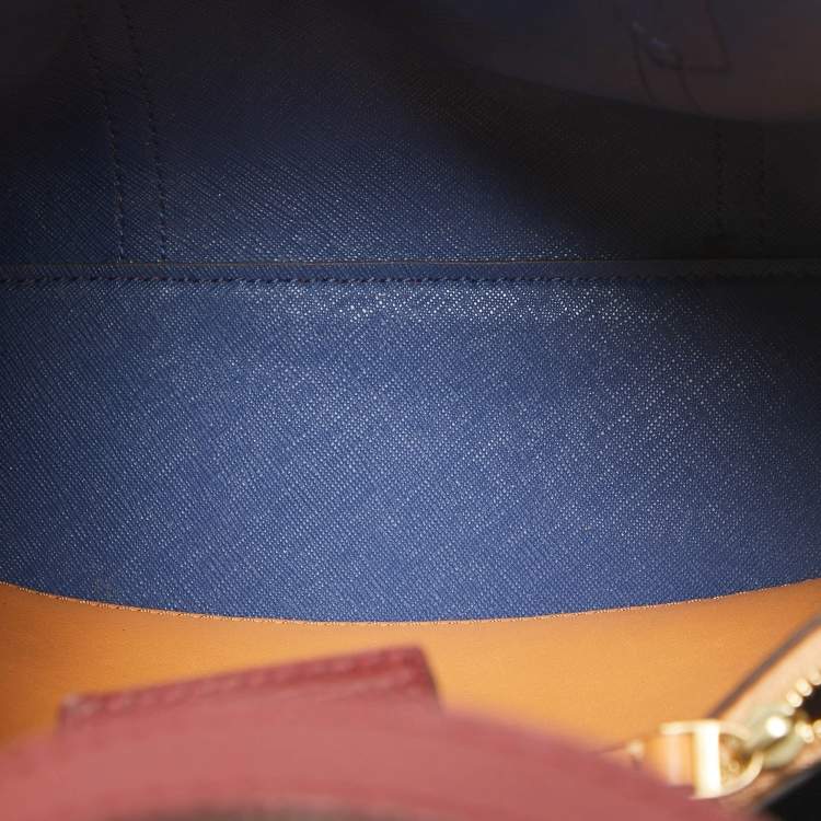 Pre Owned Tory Burch Red Leather Small Perry Tote