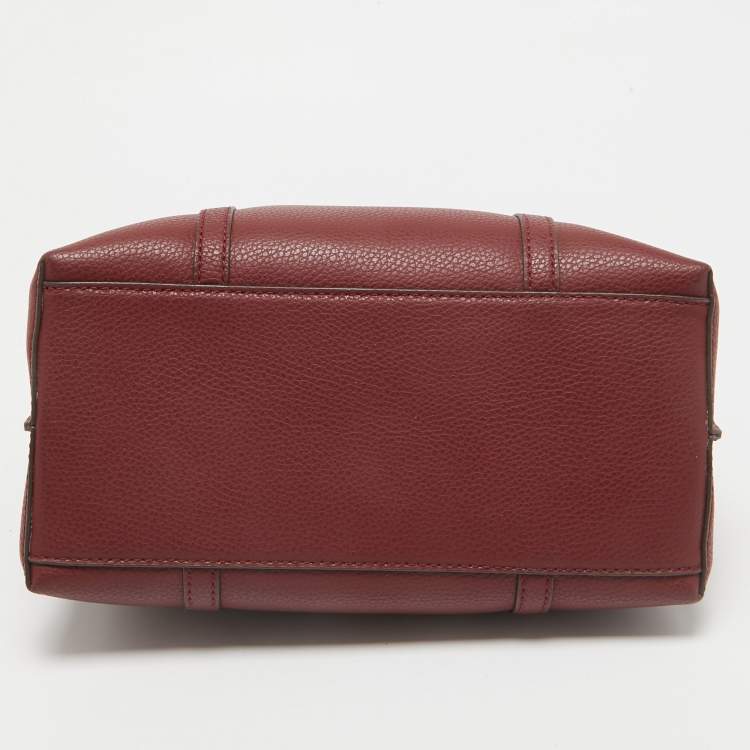 Pre Owned Tory Burch Red Leather Small Perry Tote