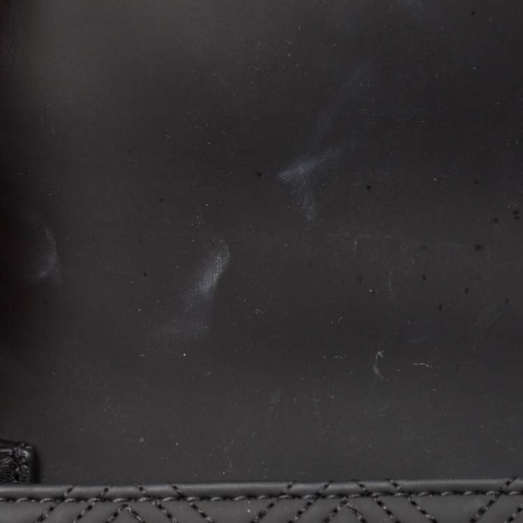 مملوكة مسبقًا Tory Burch Matte Black Rubber Medium Fleming Shoulder Bag