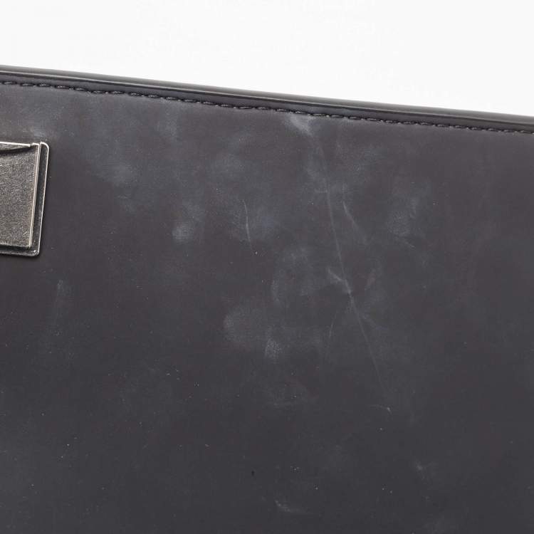 مملوكة مسبقًا Tory Burch Matte Black Rubber Medium Fleming Shoulder Bag