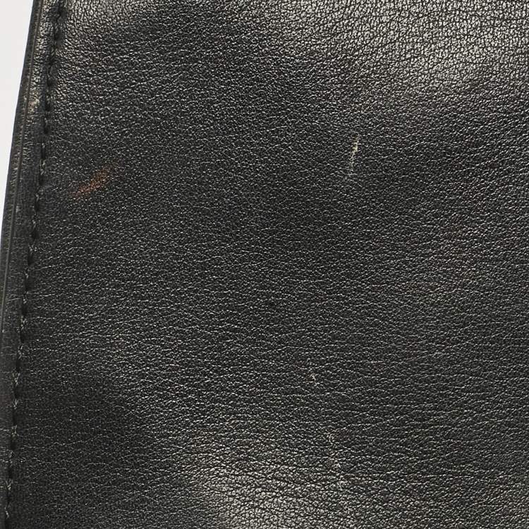Pre Owned Tory Burch Black Leather Medium Fleming Shoulder Bag