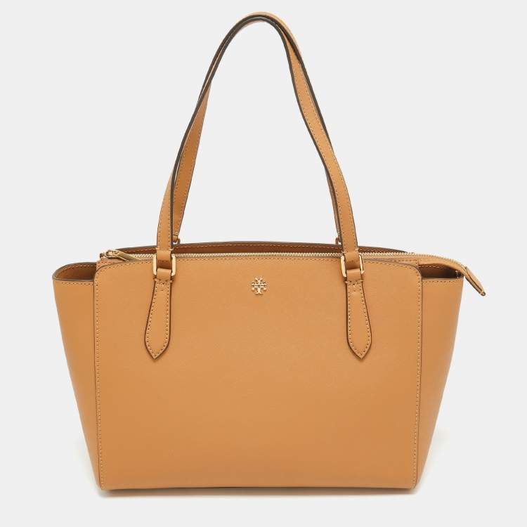 Pre Owned Tory Burch Tan Leather Emerson Tote