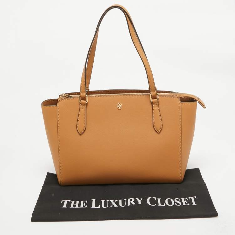 Pre Owned Tory Burch Tan Leather Emerson Tote