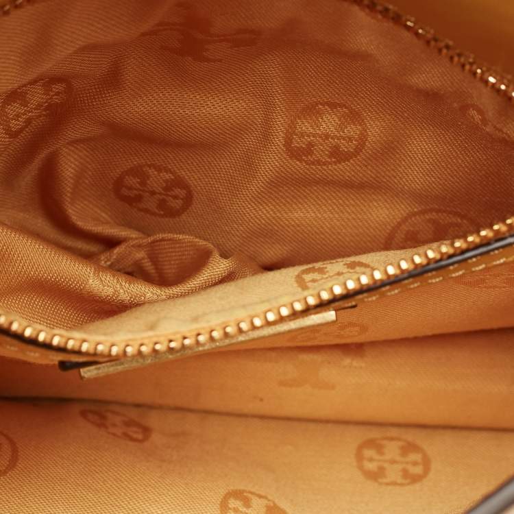 Pre Owned Tory Burch Mustard Leather Alexa Crossbody Bag