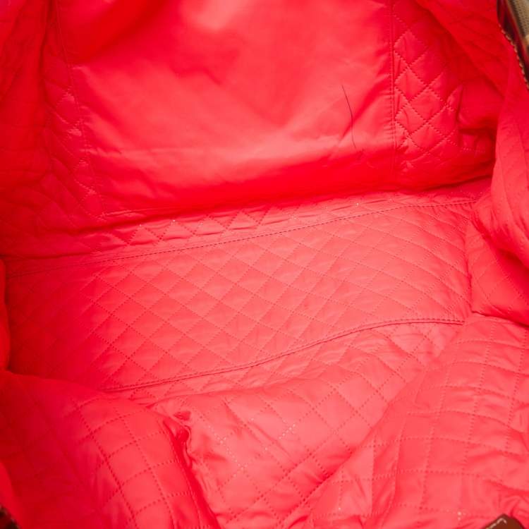 مملوكة مسبقًا Tory Burch Multicolor Plaid Fabric and Leather Ella Shopper Tote