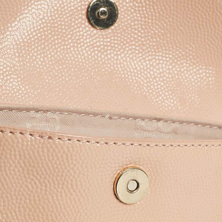 Pre Owned Tory Burch Peach Orange Patent Leather Robinson Waist Belt Bag