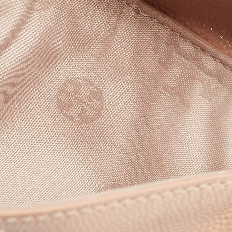 Pre Owned Tory Burch Peach Orange Patent Leather Robinson Waist Belt Bag