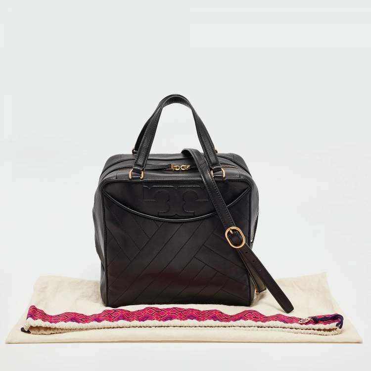 Pre Owned Tory Burch Black Leather Alexa Satchel