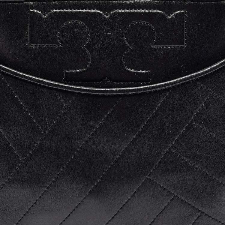 Pre Owned Tory Burch Black Leather Alexa Satchel