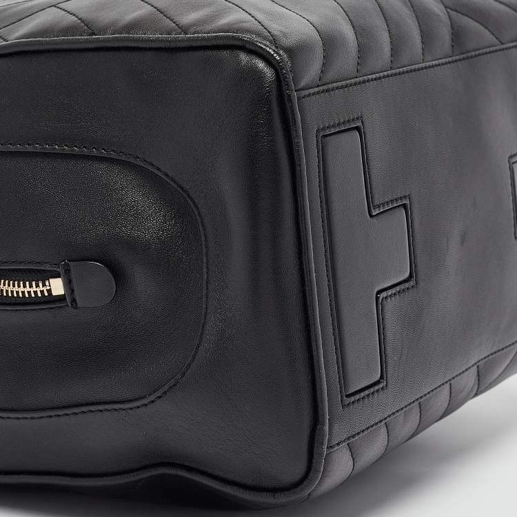 Pre Owned Tory Burch Black Leather Alexa Satchel