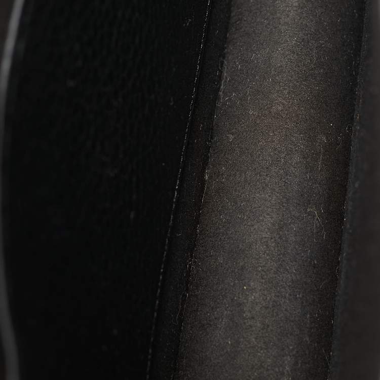 Pre Owned Tory Burch Black Leather and Suede Miller Shoulder Bag