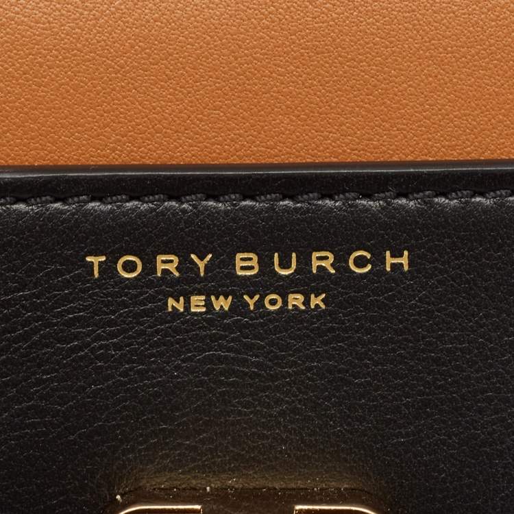 Pre Owned Tory Burch Black Leather Lee Radziwill Shoulder Bag