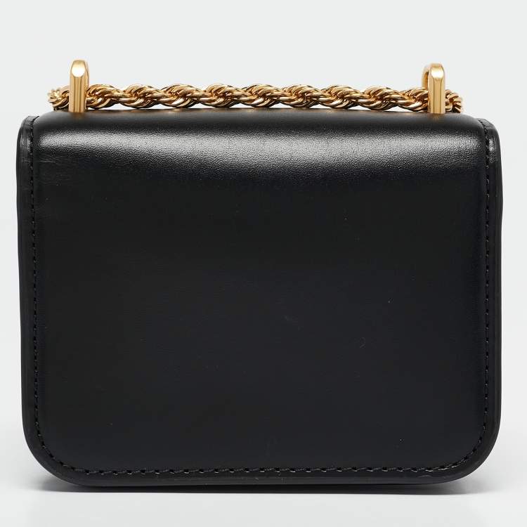 Pre Owned Tory Burch Black Leather Mini Eleanor Crossbody Bag