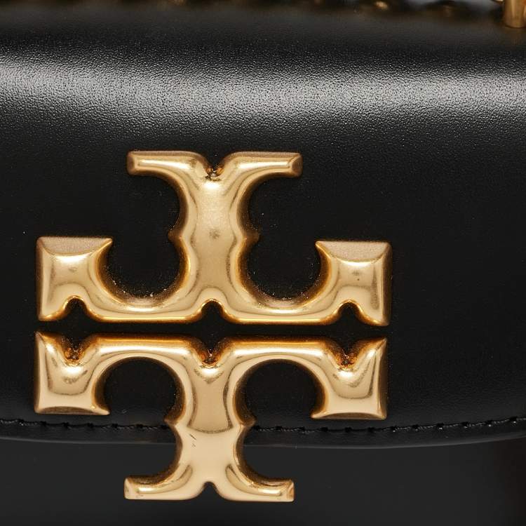 Pre Owned Tory Burch Black Leather Mini Eleanor Crossbody Bag