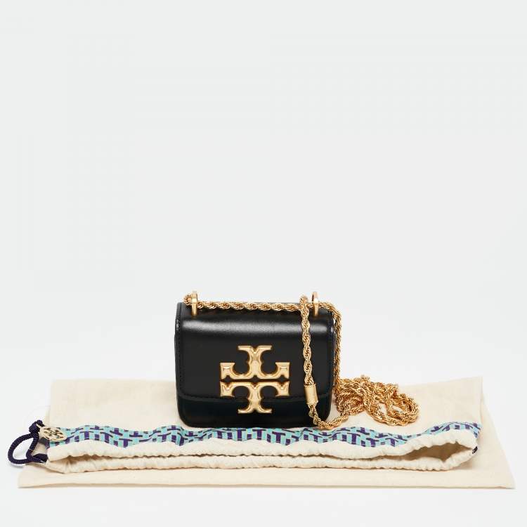 Pre Owned Tory Burch Black Leather Mini Eleanor Crossbody Bag