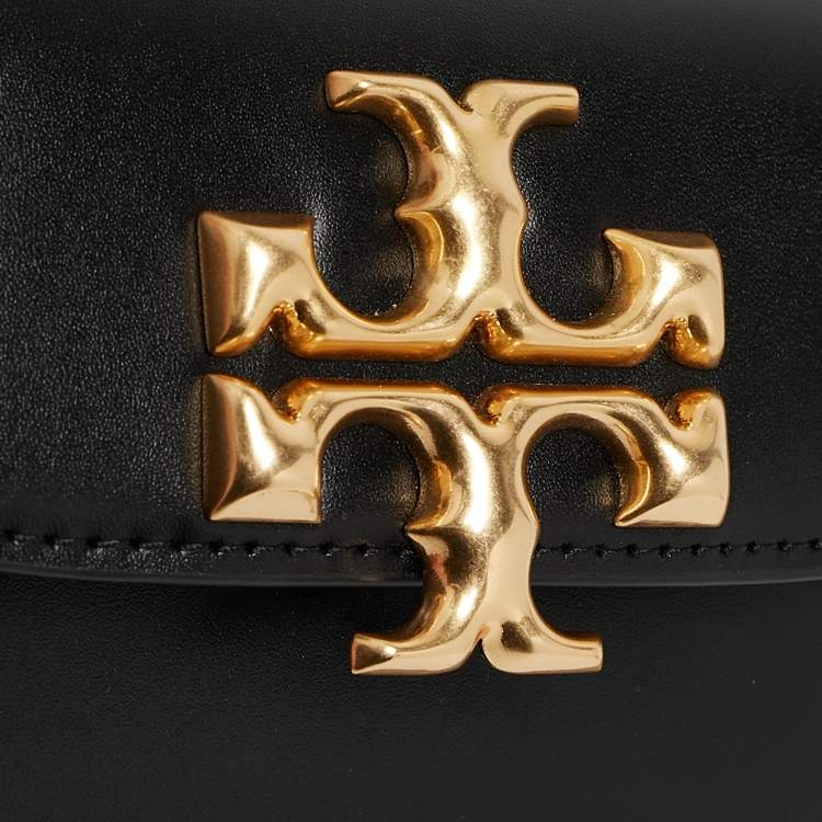 Pre Owned Tory Burch Black Leather Mini Eleanor Crossbody Bag