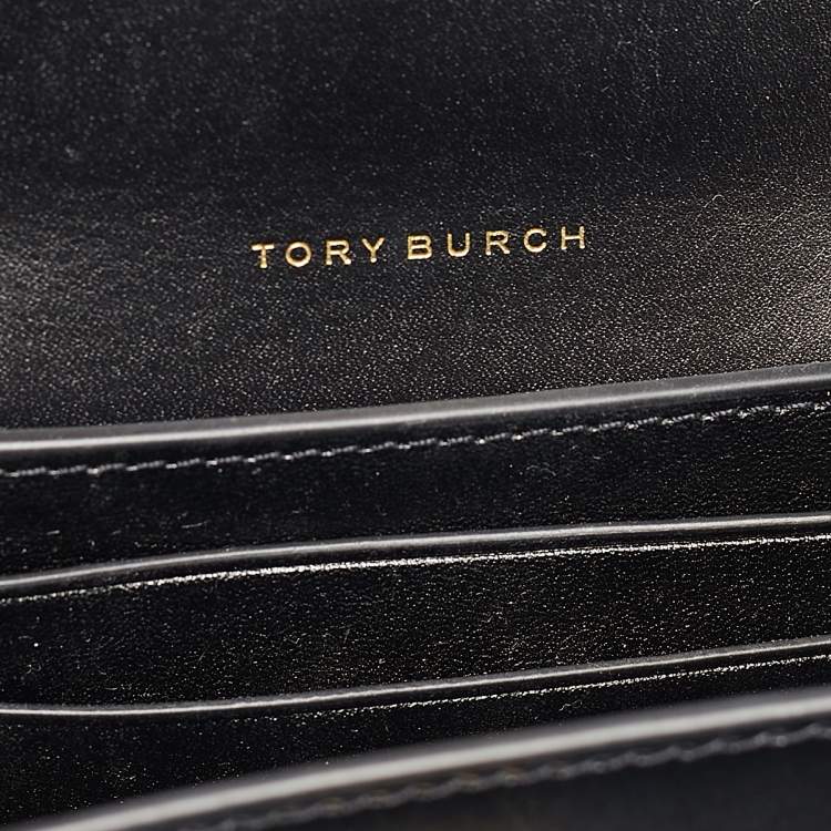 Pre Owned Tory Burch Black Leather Mini Eleanor Crossbody Bag