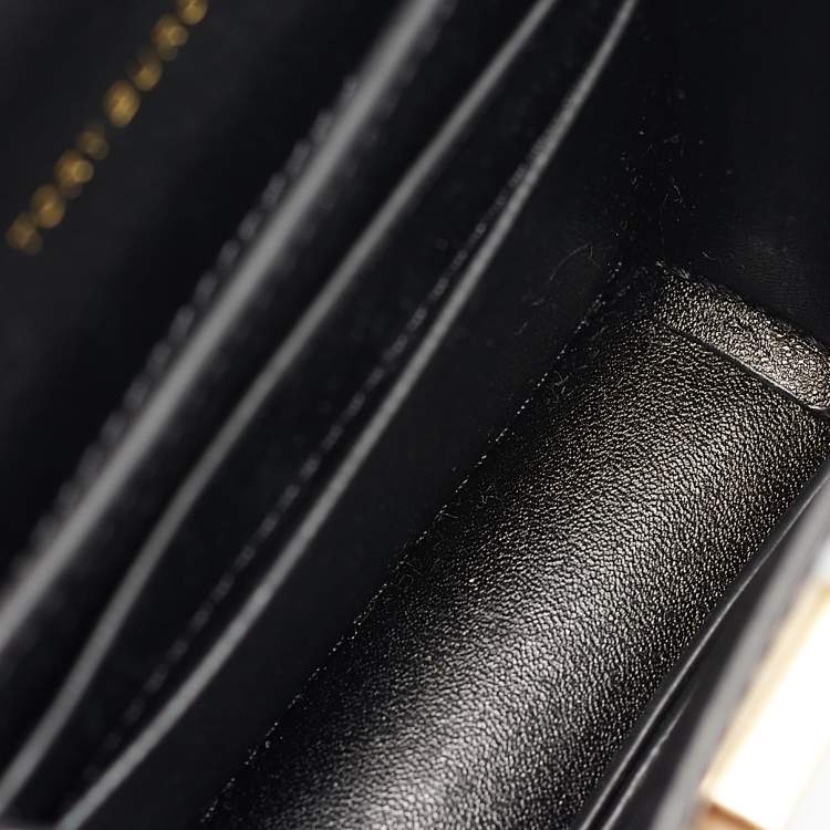 Pre Owned Tory Burch Black Leather Mini Eleanor Crossbody Bag