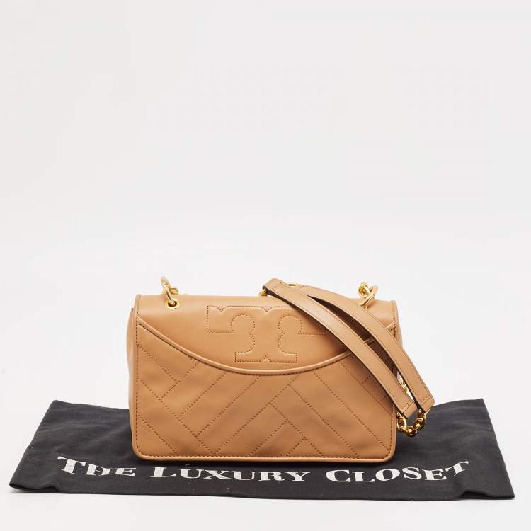 Pre Owned Tory Burch Tan Leather Alexa Shoulder Bag