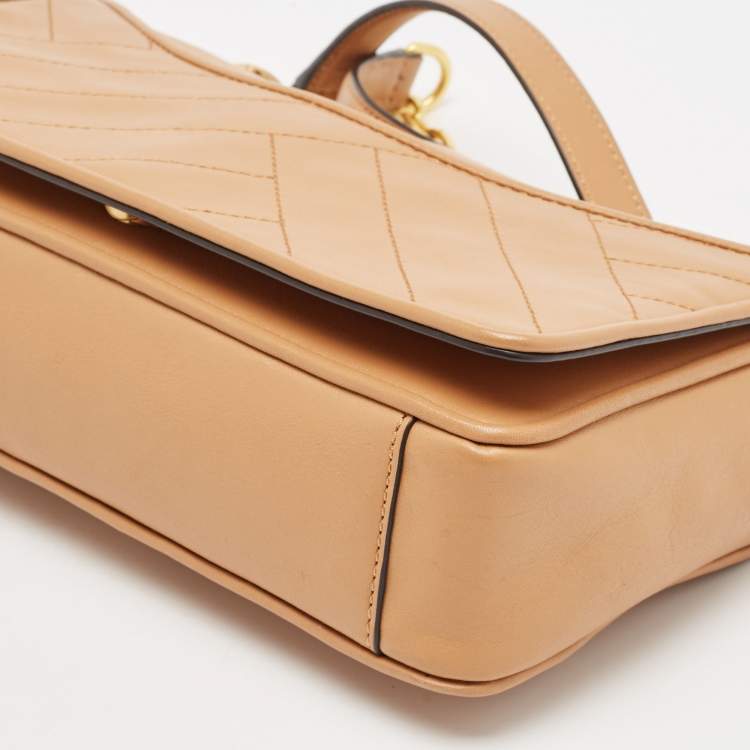 Pre Owned Tory Burch Tan Leather Alexa Shoulder Bag