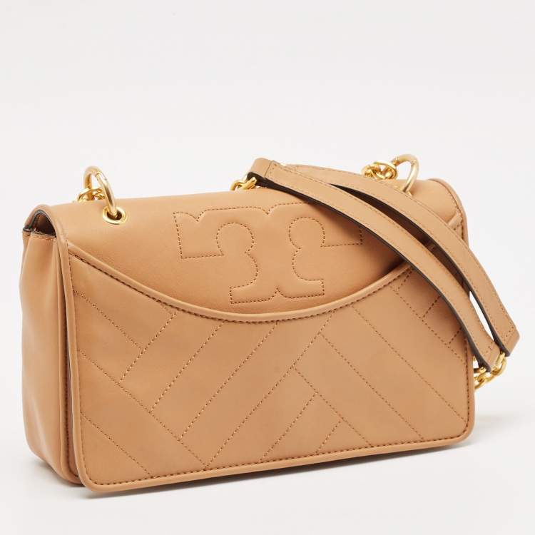 Pre Owned Tory Burch Tan Leather Alexa Shoulder Bag