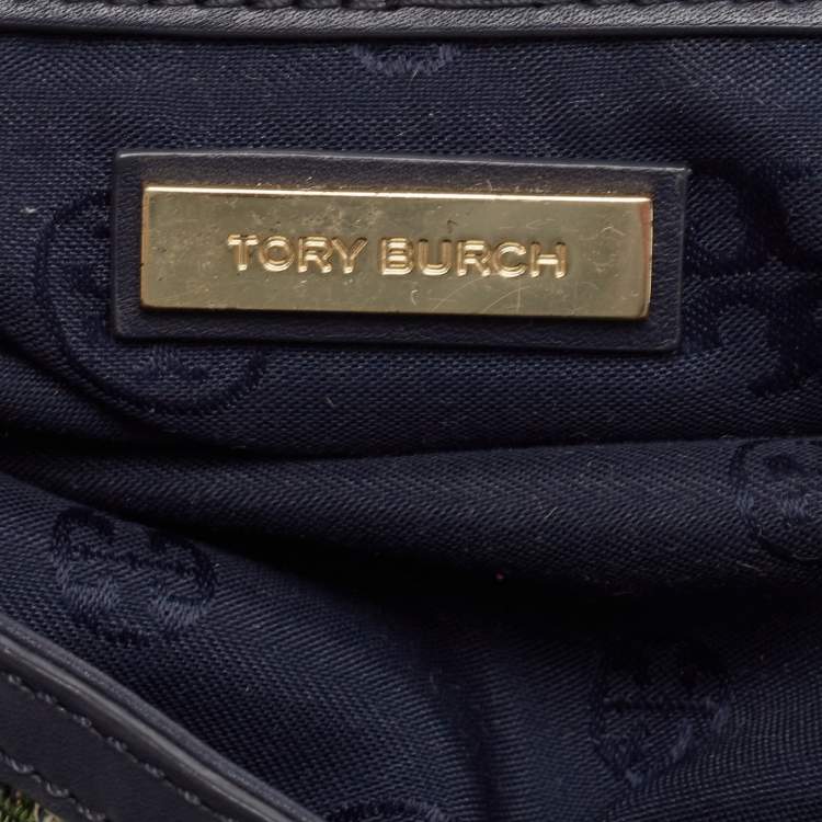 Pre Owned Tory Burch Multicolor Jacquard Fabric Finley Fold Over Tote