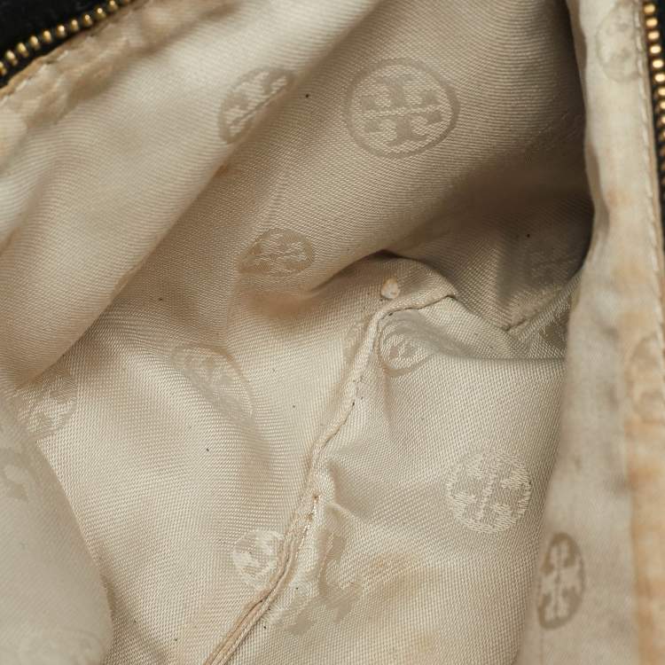 Pre Owned Tory Burch Black Leather Reva Flap Shoulder Bag