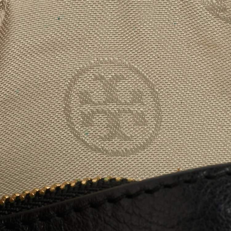 Pre Owned Tory Burch Black Leather Reva Flap Shoulder Bag