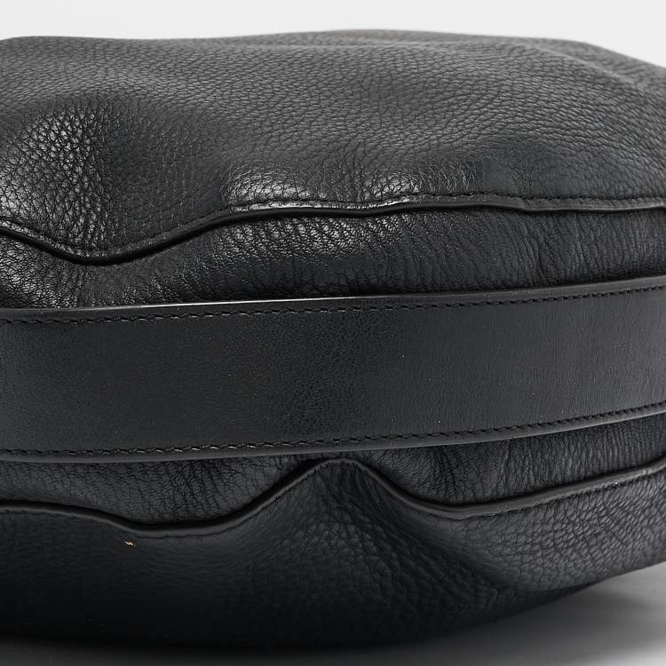 Pre Owned Tory Burch Black Leather Gemini Belted Shoulder Bag