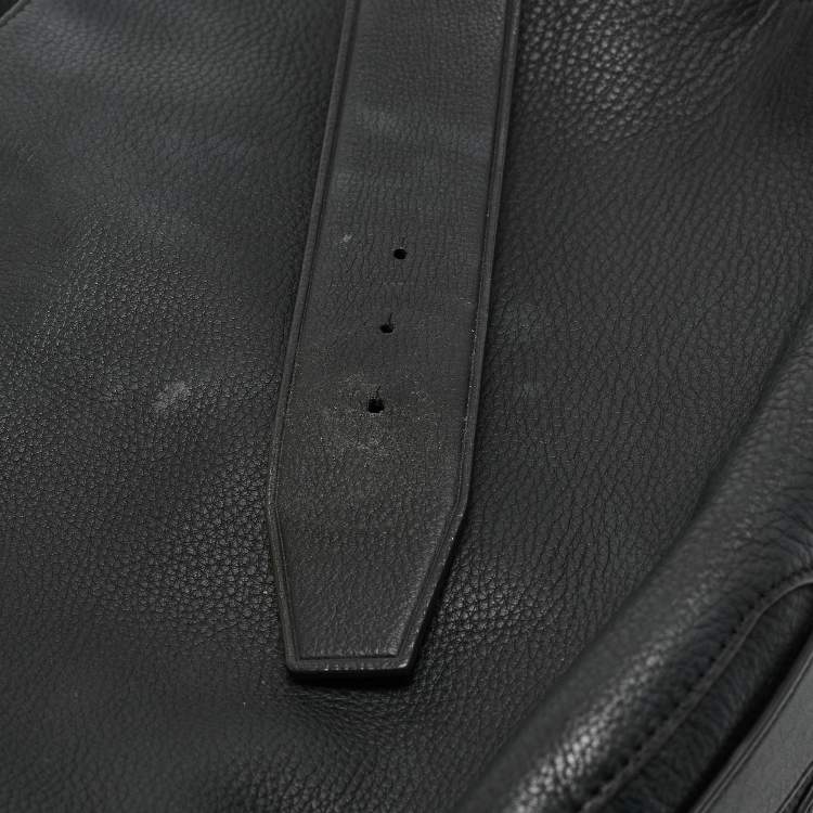 Pre Owned Tory Burch Black Leather Gemini Belted Shoulder Bag