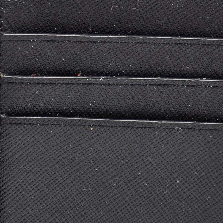 Pre Owned Tory Burch Black Leather Walker Zip Card Holder