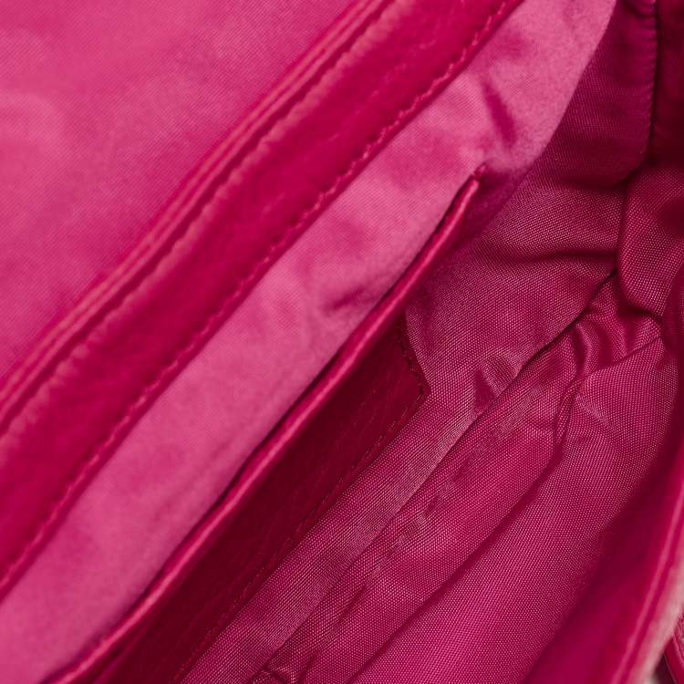 Pre Owned Tory Burch Pink Leather Mini Amanda Crossbody Bag