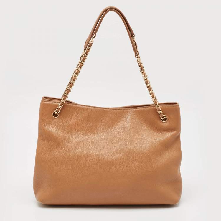مملوكة مسبقًا Tory Burch Brown Leather Britten Slouchy Tote
