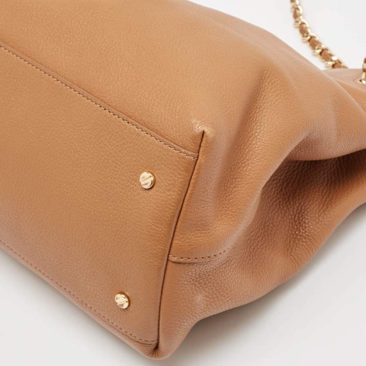 مملوكة مسبقًا Tory Burch Brown Leather Britten Slouchy Tote
