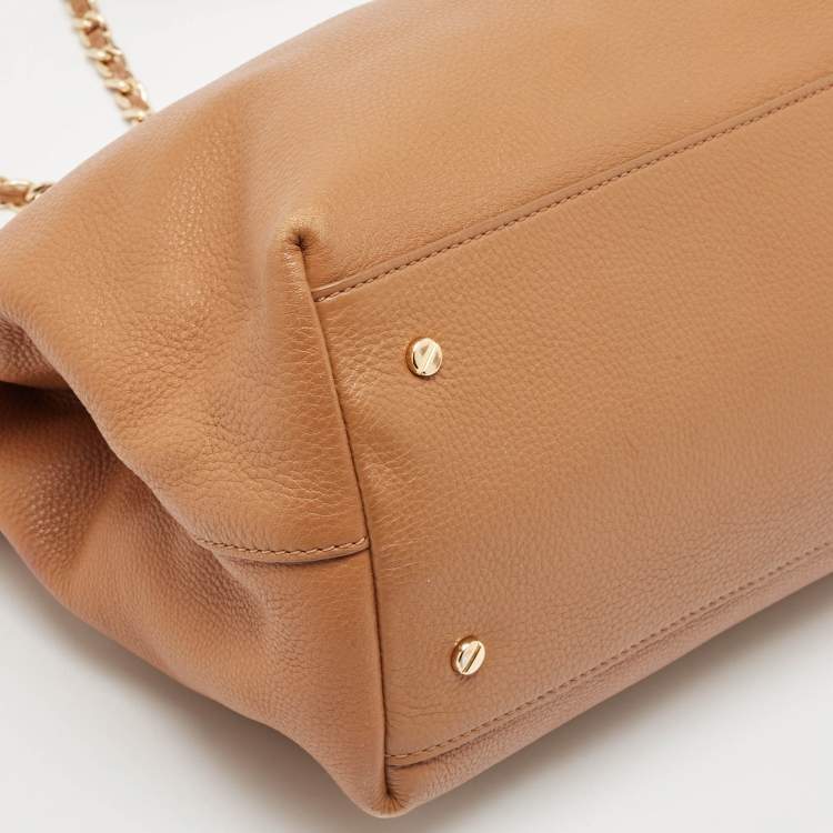 مملوكة مسبقًا Tory Burch Brown Leather Britten Slouchy Tote