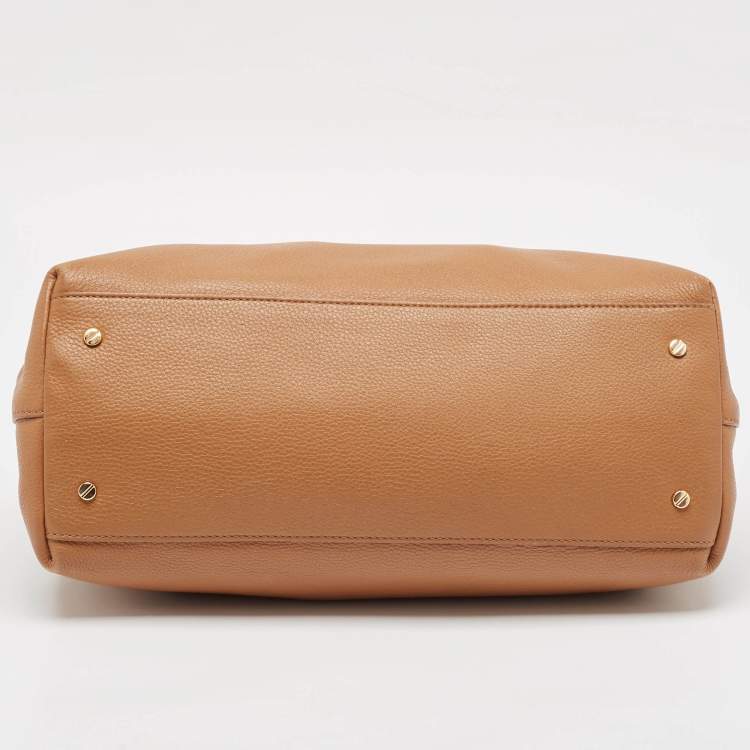 مملوكة مسبقًا Tory Burch Brown Leather Britten Slouchy Tote