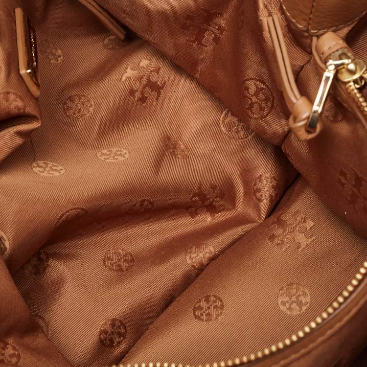مملوكة مسبقًا Tory Burch Brown Leather Britten Slouchy Tote