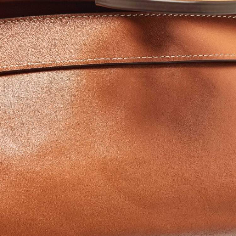 Pre Owned Tory Burch Brown Leather Miller Clutch