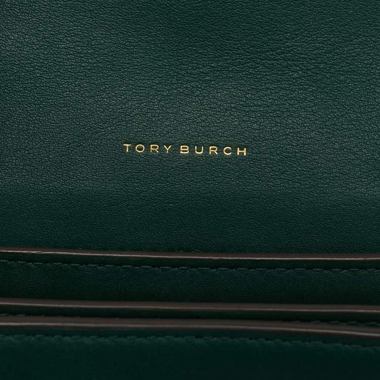 Pre Owned Tory Burch Multicolor Suede, Python Embossed and Leather Kira Flap Crossbody Bag