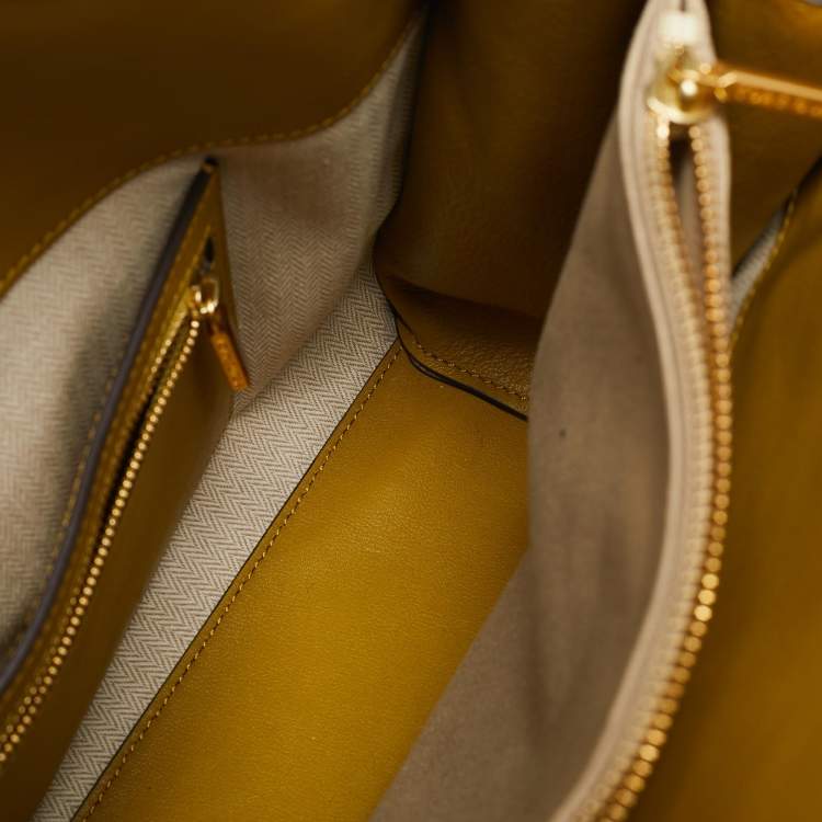 مملوكة مسبقًا Tory Burch Multicolor Jute,Leather and Suede Lee Radziwill Double Bag