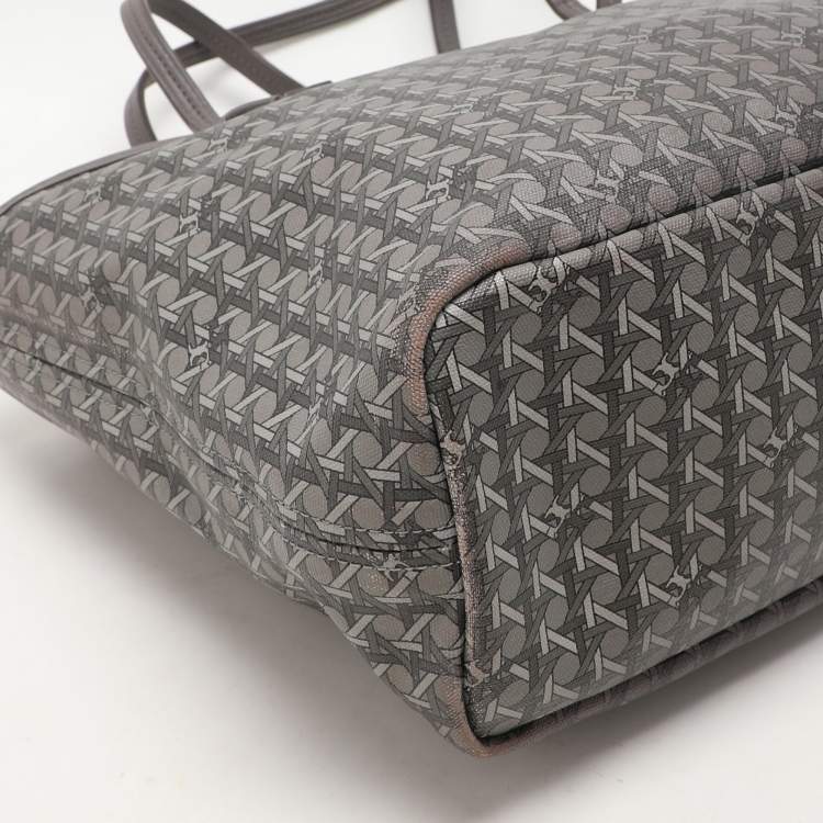 مملوكة مسبقًا Tory Burch Grey Coated Canvas Ever Ready Tote