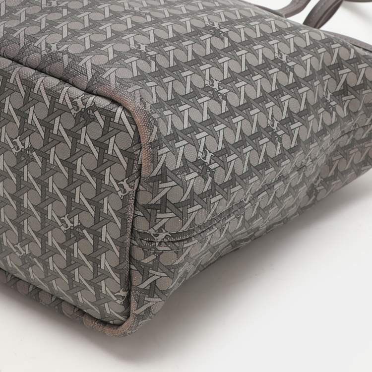 مملوكة مسبقًا Tory Burch Grey Coated Canvas Ever Ready Tote