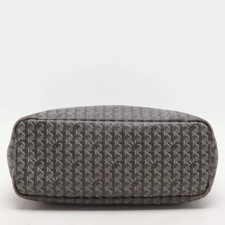 مملوكة مسبقًا Tory Burch Grey Coated Canvas Ever Ready Tote