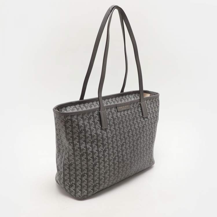 مملوكة مسبقًا Tory Burch Grey Coated Canvas Ever Ready Tote