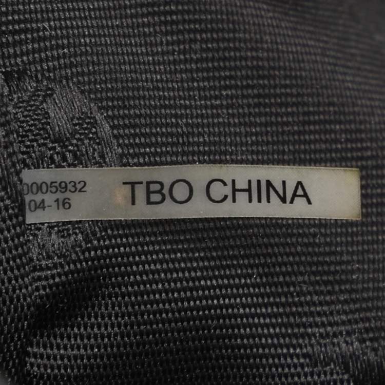 Pre Owned Tory Black Grained Leather Turnlock Flap Tote