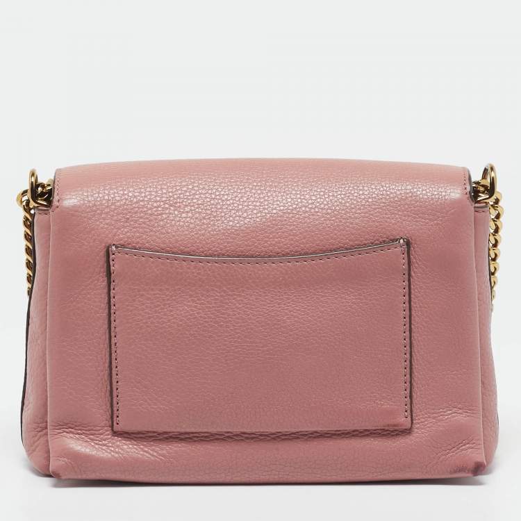 Pre Owned Tory Burch Pink Leather Kira Shoulder Bag