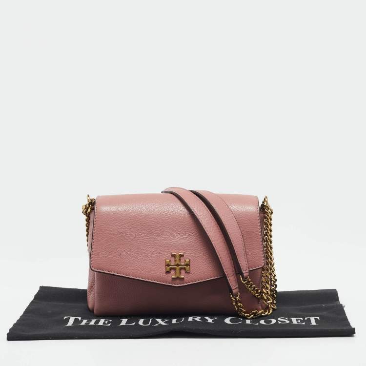 Pre Owned Tory Burch Pink Leather Kira Shoulder Bag